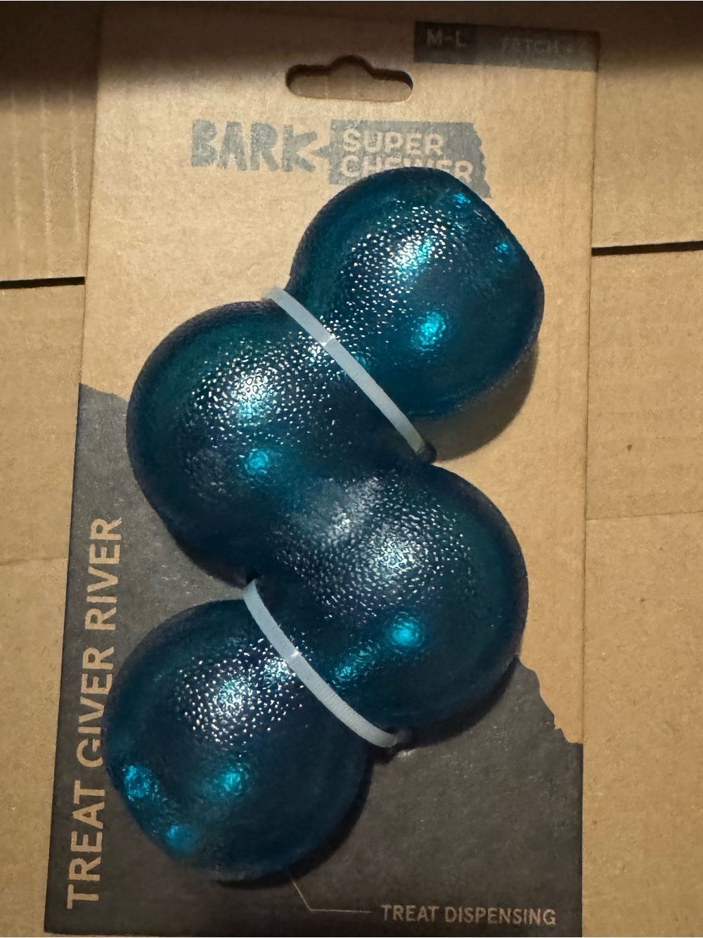 Bark Box super chewer Treat Giver River treat dispensing Dog Puzzle Toy NEW
